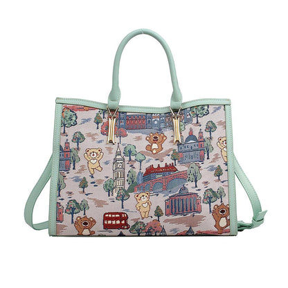 HENNEY BEAR London Bridge Top Handbag with Detachable Strap