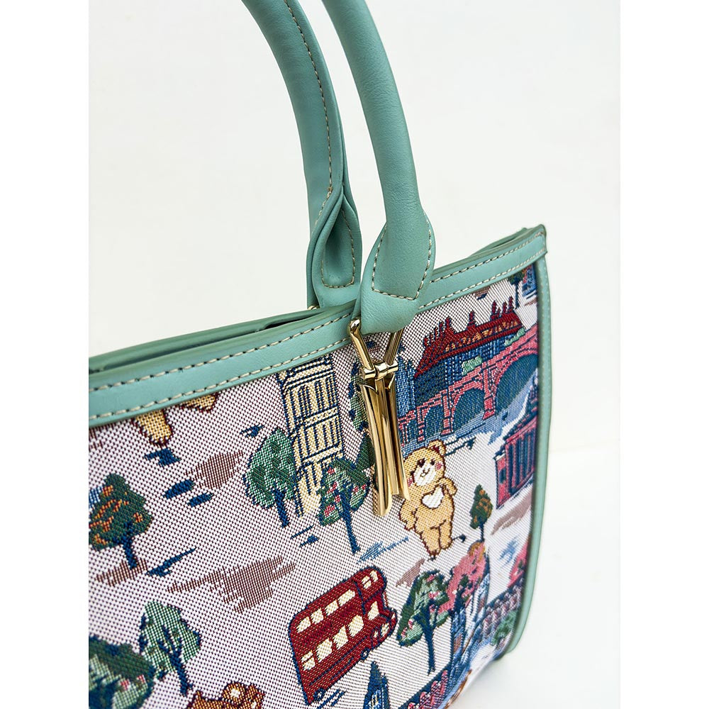 HENNEY BEAR London Bridge Top Handbag with Detachable Strap