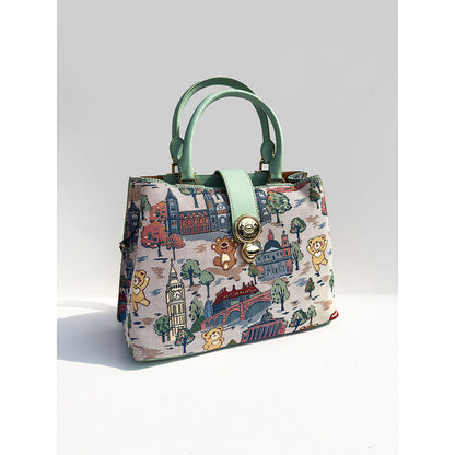 HENNEY BEAR London Bridge Top Handbag with Detachable Strap
