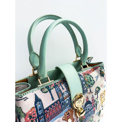 HENNEY BEAR London Bridge Top Handbag with Detachable Strap