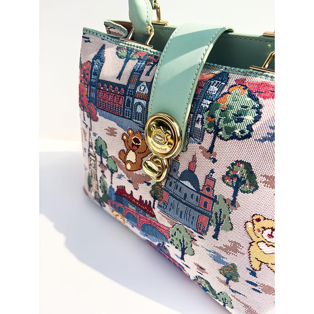 HENNEY BEAR London Bridge Top Handbag with Detachable Strap
