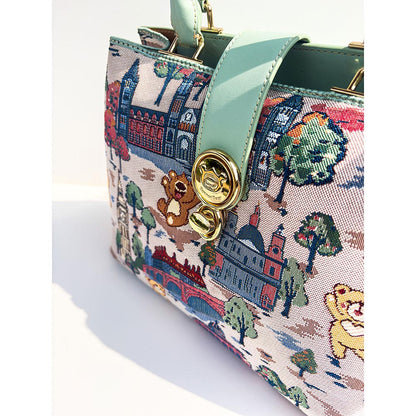 HENNEY BEAR London Bridge Top Handbag with Detachable Strap