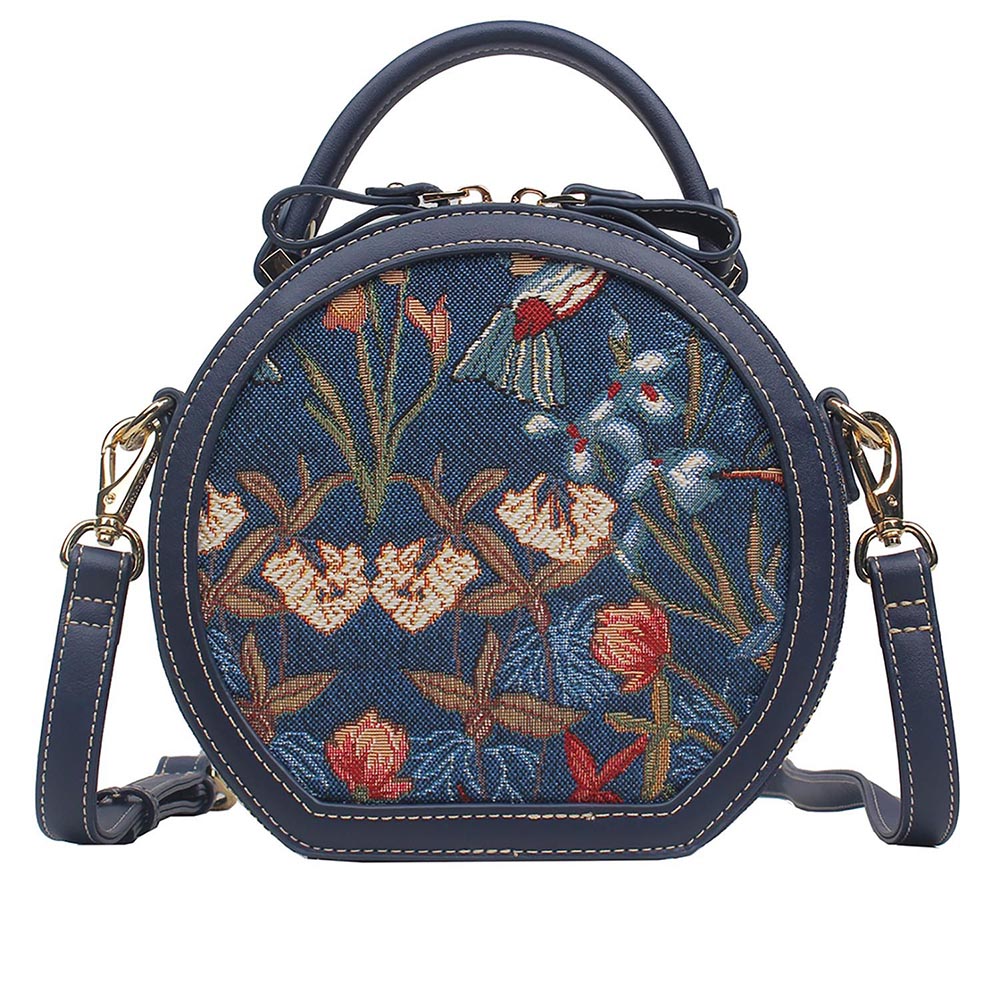 HENNEY BEAR Navy Blue Hummingbird Sling Bag with Detachable Strap