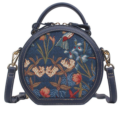 HENNEY BEAR Navy Blue Hummingbird Sling Bag with Detachable Strap