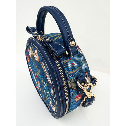 HENNEY BEAR Navy Blue Hummingbird Sling Bag with Detachable Strap