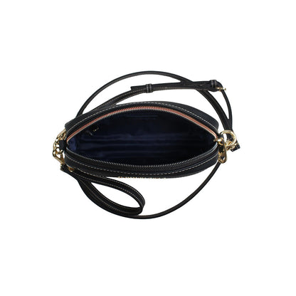 HENNEY BEAR Black White Wave Sling Bag with Detachable Strap