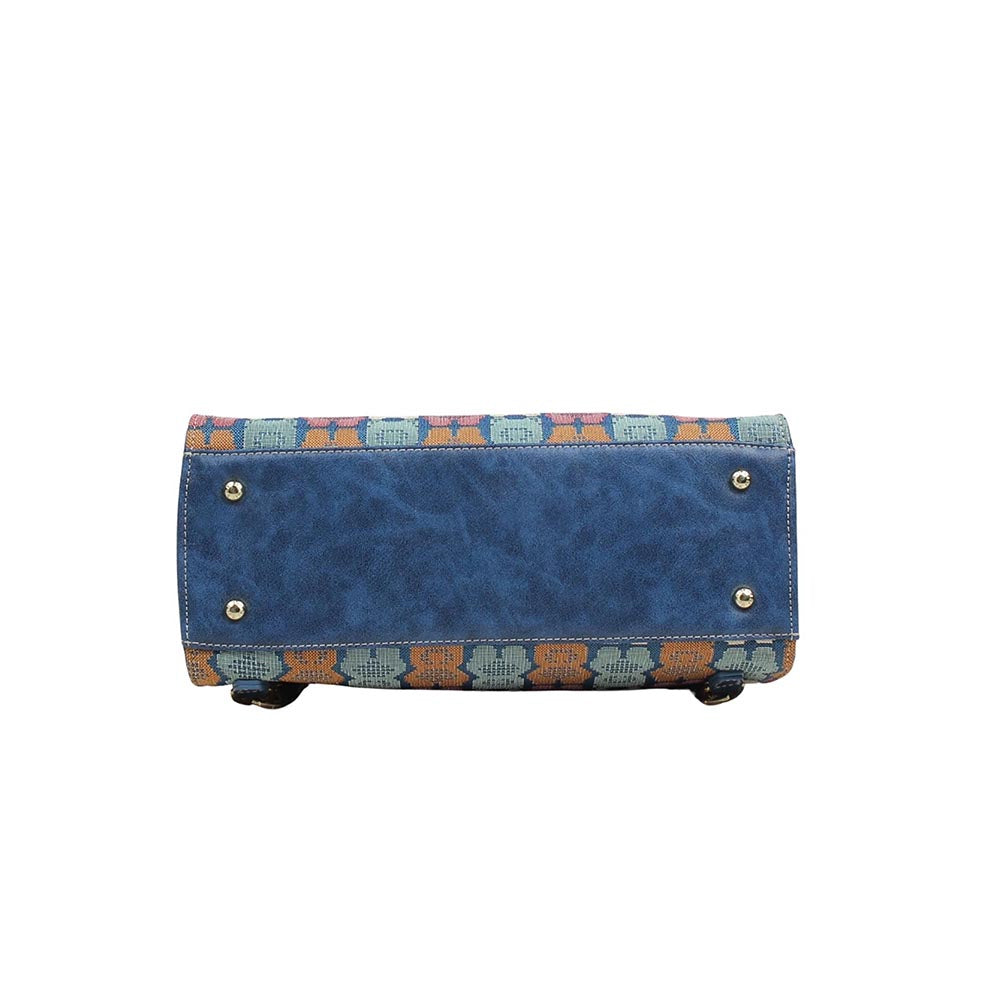 HENNEY BEAR Blue Brick Bear Backpack with Detachable Strap