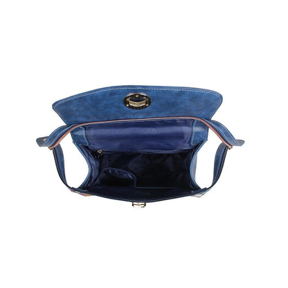 HENNEY BEAR Blue Brick Bear Backpack with Detachable Strap