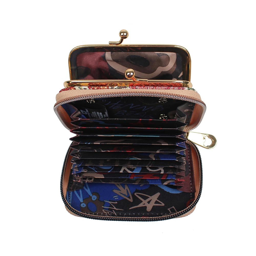 HENNEY BEAR Floral Summer Beige Wallet