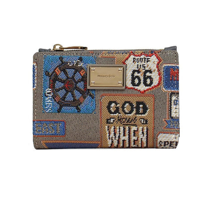 HENNEY BEAR Medal Plate Grey Wallet