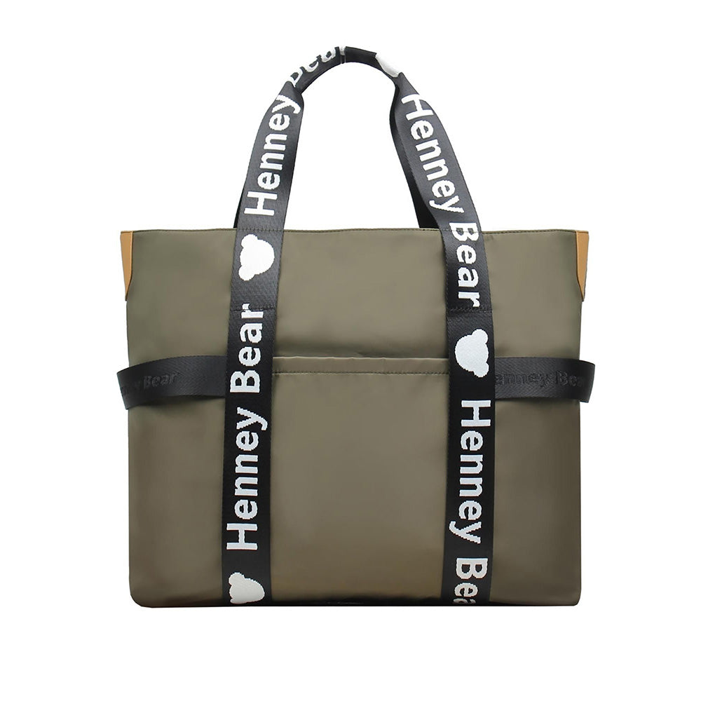 HENNEY BEAR Olive Solid Handbag