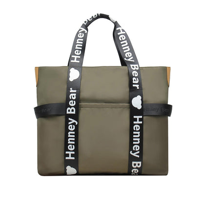 HENNEY BEAR Olive Solid Handbag