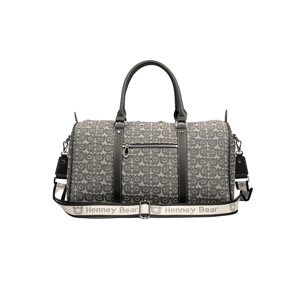 HENNEY BEAR Black Bear Duffle Bag with Detachable Strap
