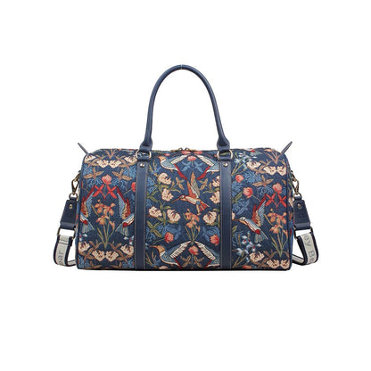 HENNEY BEAR Blue Hummingbird Duffle Bag with Detachable Strap