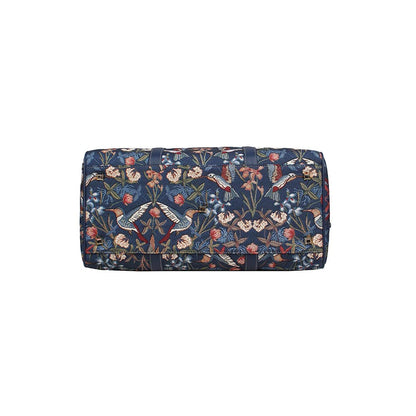 HENNEY BEAR Blue Hummingbird Duffle Bag with Detachable Strap