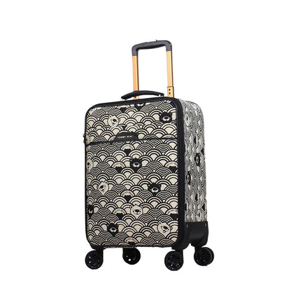 HENNEY BEAR 20 Inch Black White Wave Trolley Bag