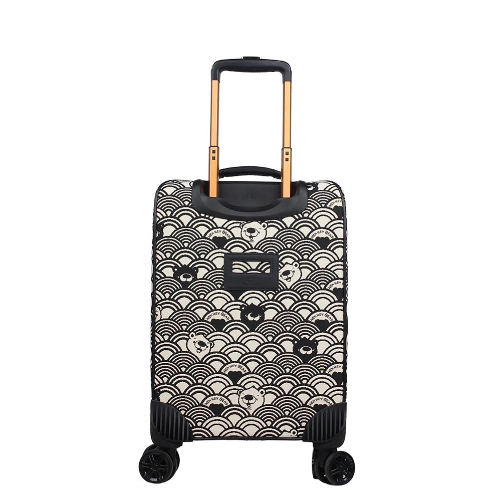 HENNEY BEAR 20 Inch Black White Wave Trolley Bag