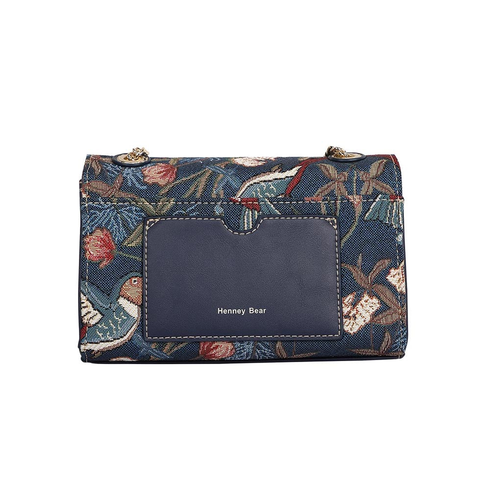 HENNEY BEAR Navy Blue Hummingbird Sling Bag