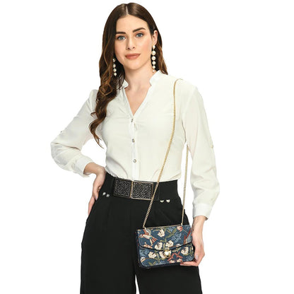 HENNEY BEAR Navy Blue Hummingbird Sling Bag