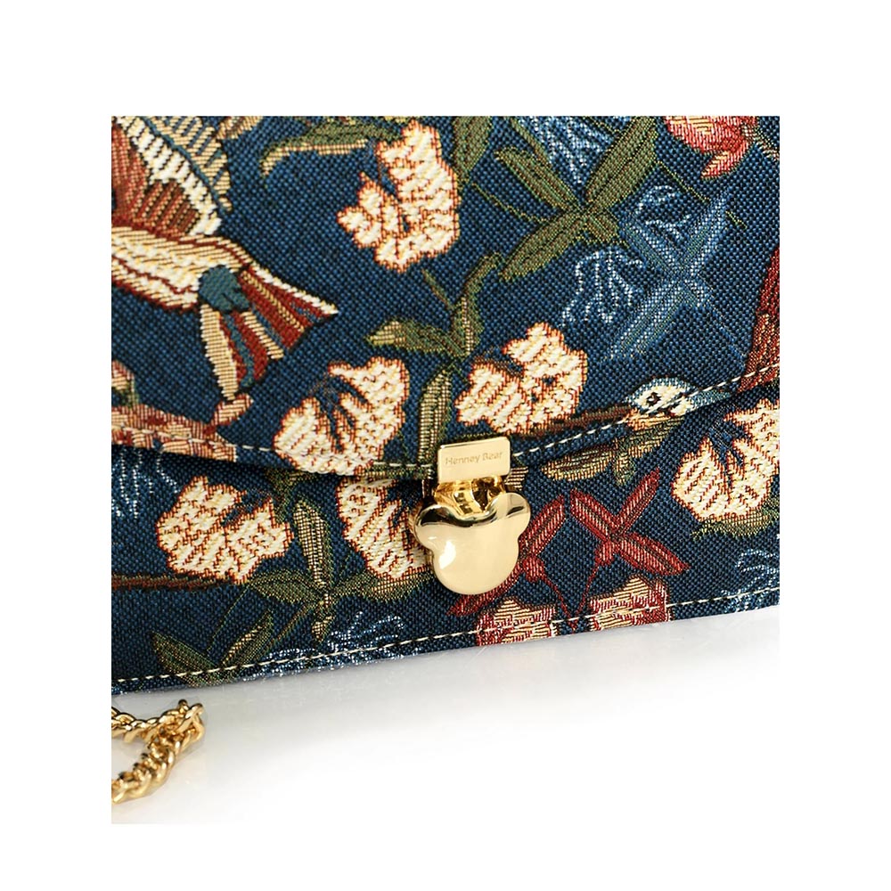 HENNEY BEAR Navy Blue Hummingbird Sling Bag