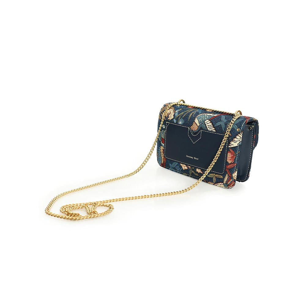 HENNEY BEAR Navy Blue Hummingbird Sling Bag