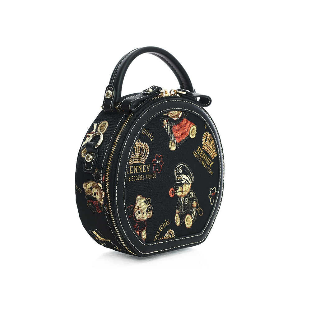 HENNEY BEAR Crown Bear Sling Bag with Detachable Strap