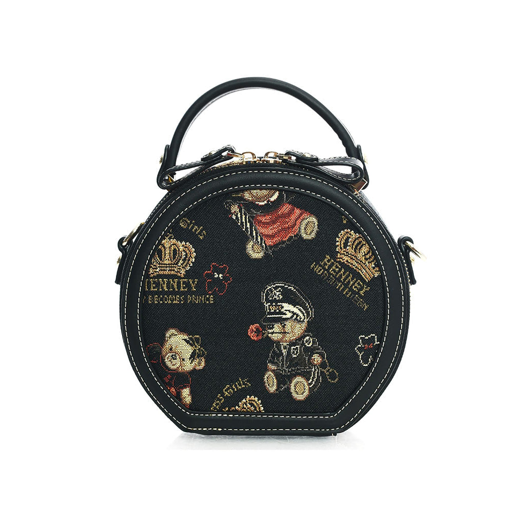 HENNEY BEAR Crown Bear Sling Bag with Detachable Strap