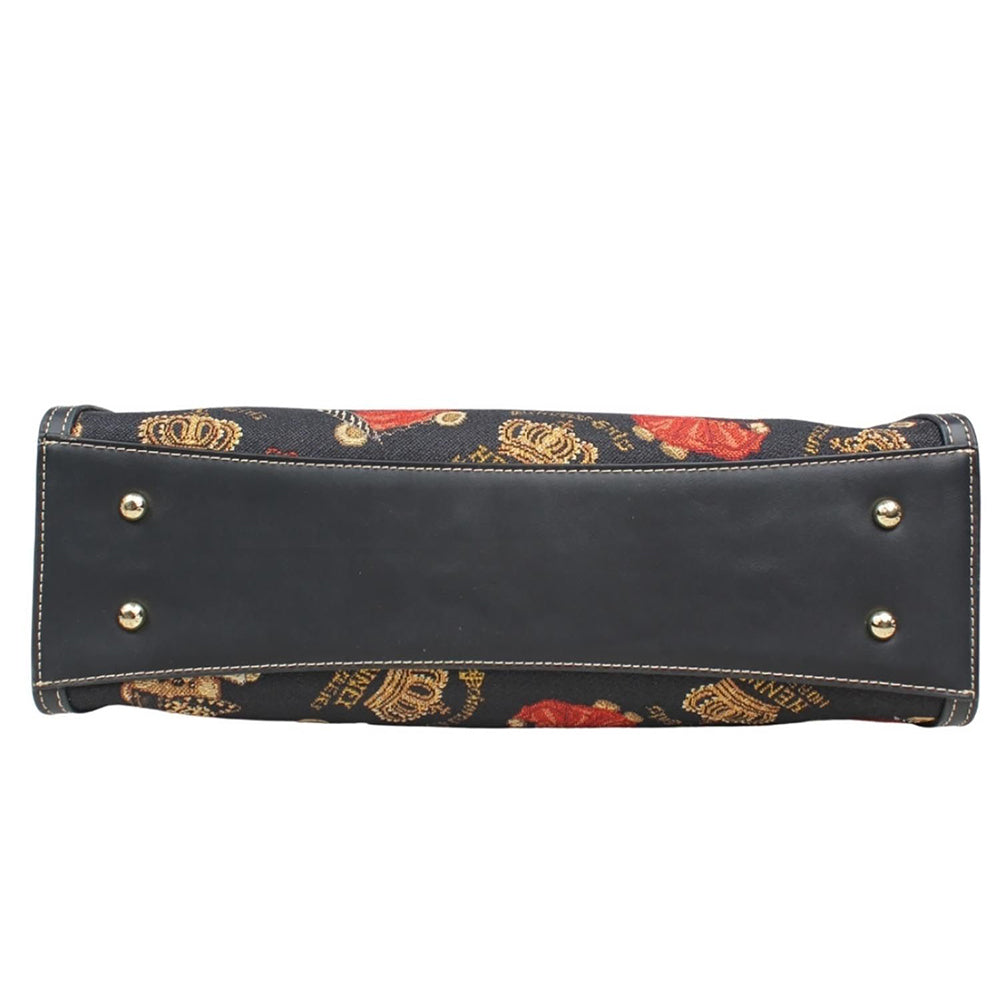 HENNEY BEAR Crown Bear Top Handbag with Detachable Strap