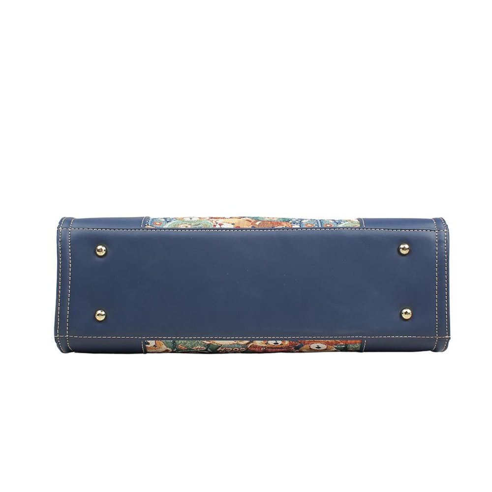 HENNEY BEAR Navy Blue Bear Handbag