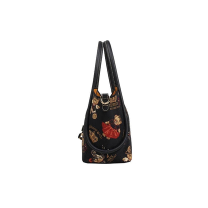 HENNEY BEAR Crown Bear Top Handbag and Pouch with Detachable Strap