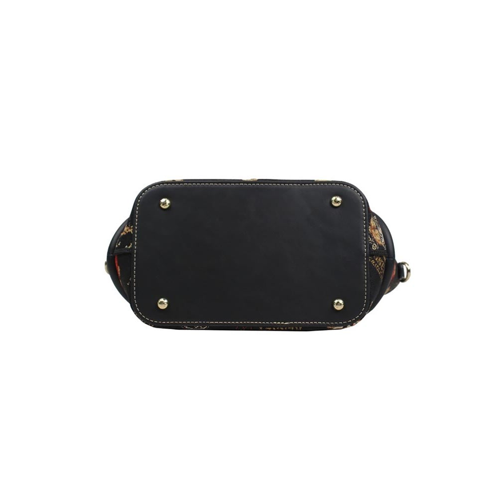 HENNEY BEAR Crown Bear Top Handbag and Pouch with Detachable Strap