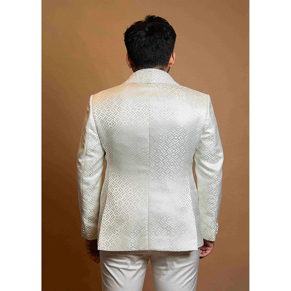 HISTORI White Jodhpuri Jacket with Pant
