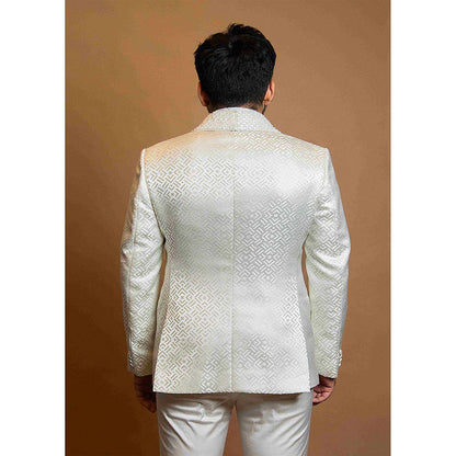 HISTORI White Jodhpuri Jacket with Pant