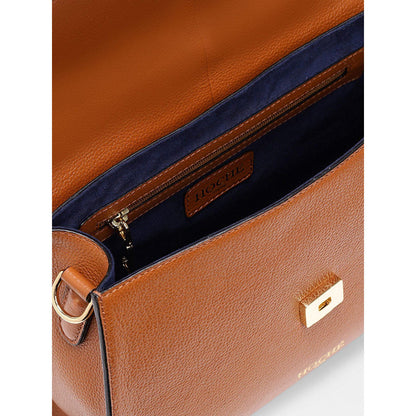 Hoche Paris Raffine Leather Satchel Bag with Detachable Strap - Tan