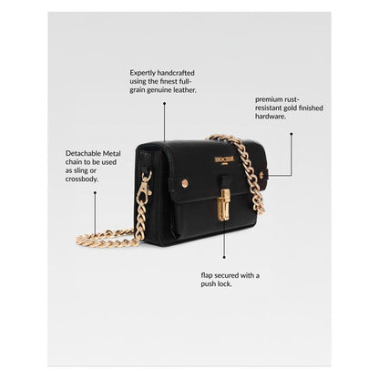 Hoche Paris Black Sac Lisse Sling Bag