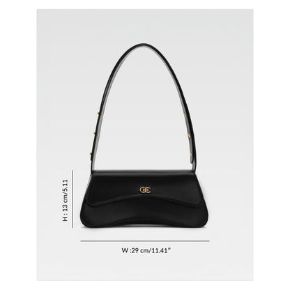Hoche Paris Black Gaia Baguette Hand Bag