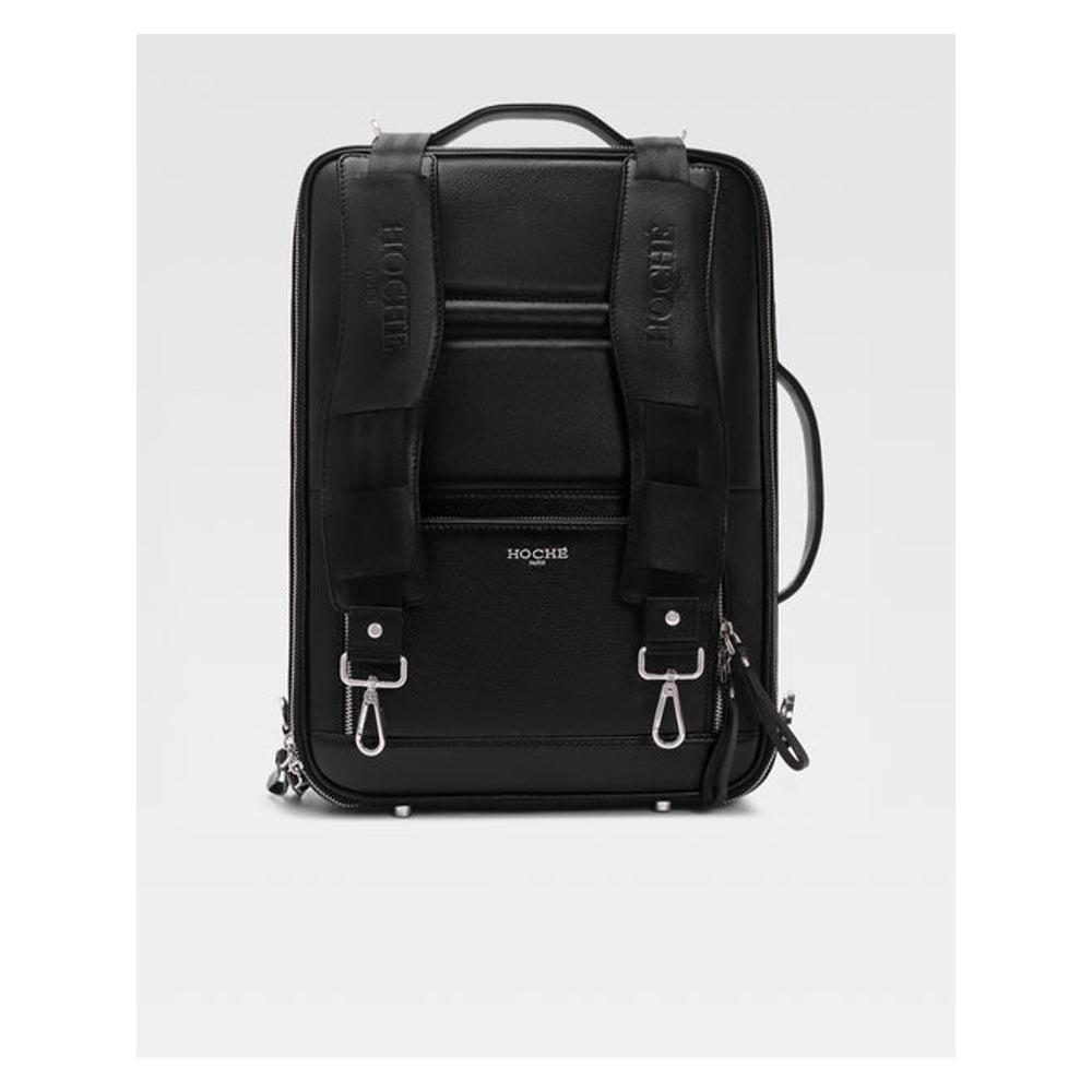Hoche Paris Black Unstitch 3 In 1 Convertible Laptop Bag