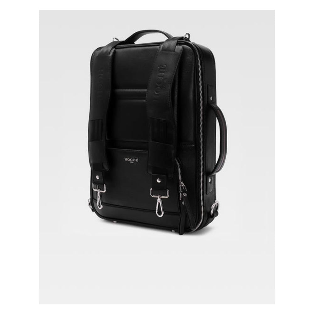 Hoche Paris Black Unstitch 3 In 1 Convertible Laptop Bag