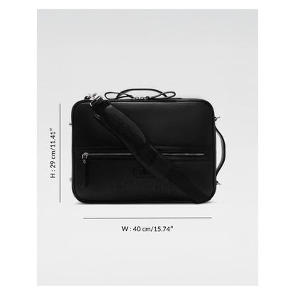 Hoche Paris Black Unstitch 3 In 1 Convertible Laptop Bag