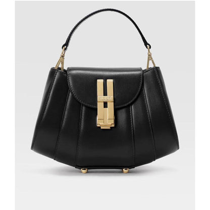 Hoche Paris Black Micro Brioche Top Black Hand Bag