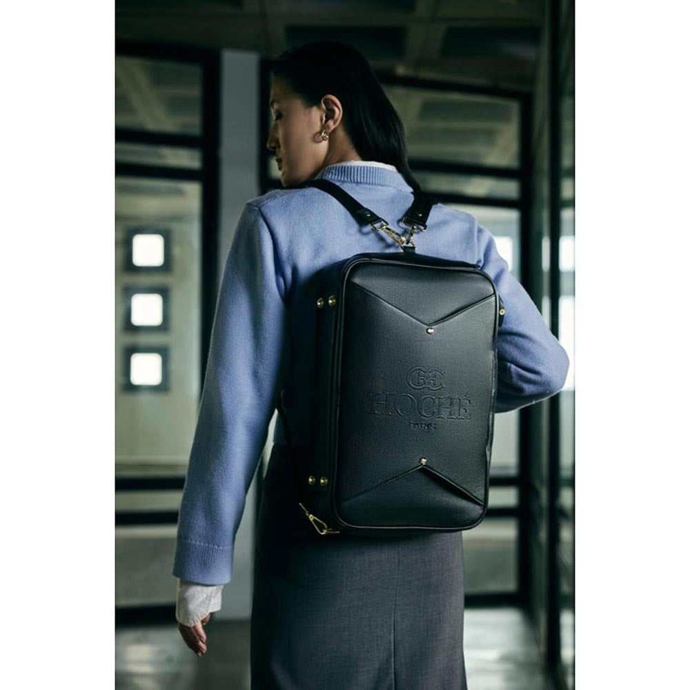 Hoche Paris Black Elle switch 3 In 1 Convertible Backpack