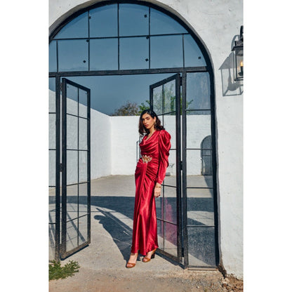 House of Fett Ruby Pleated Gown
