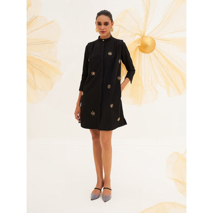 House of Fett Starry Night Short Dress - Black