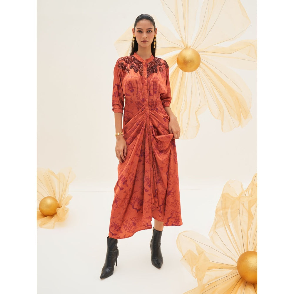 House of Fett Sakura Gown - Orange
