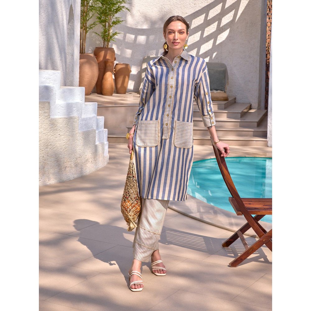 House of Fett Aruba Cotton Tunic And Straight Pants (Set of 2)