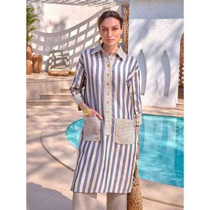 House of Fett Aruba Cotton Tunic And Straight Pants (Set of 2)