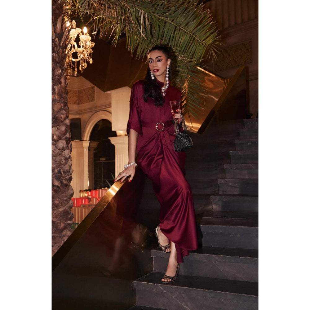 House of Fett Shiraz Waldorf Gown with Belt (Set of 2)