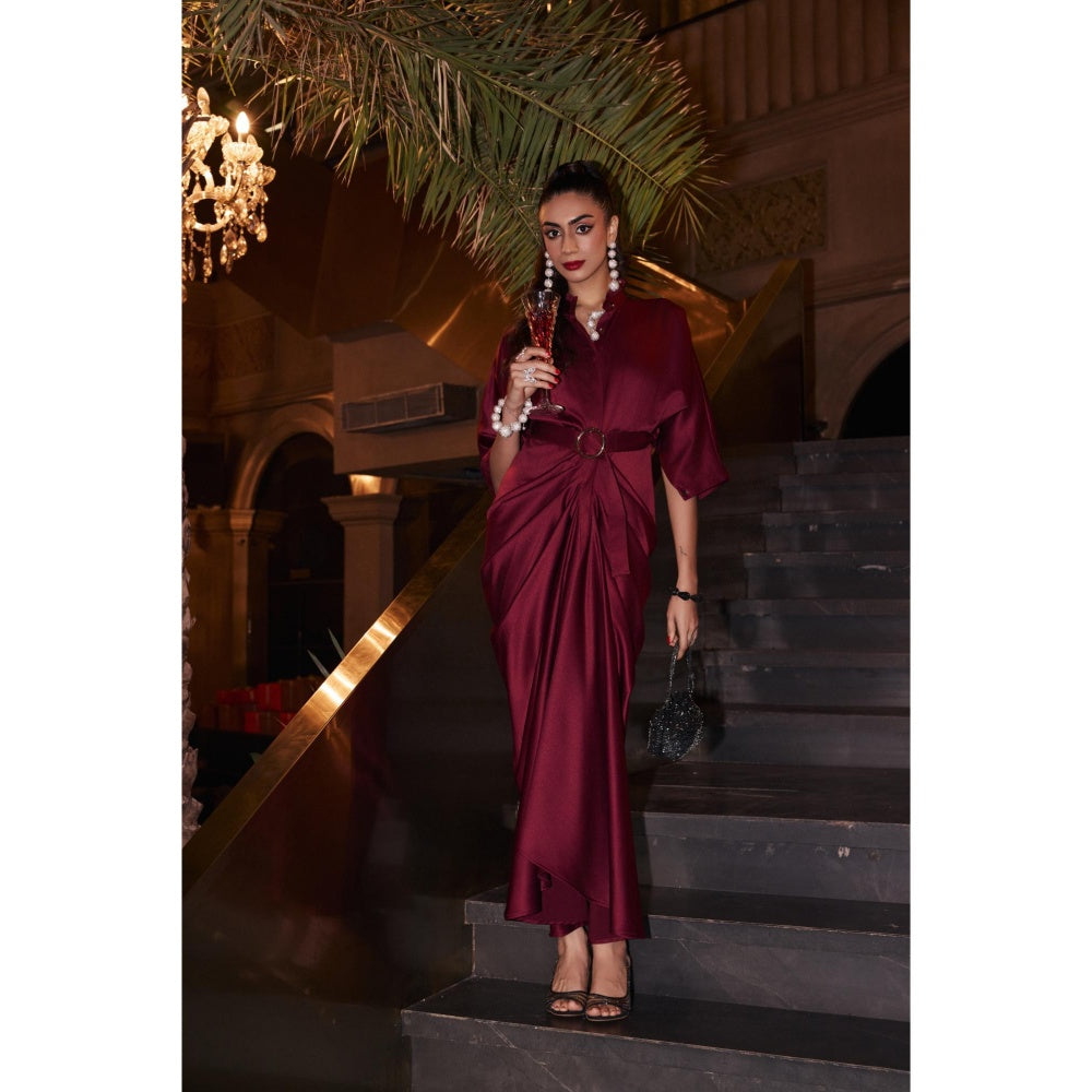 House of Fett Shiraz Waldorf Gown with Belt (Set of 2)
