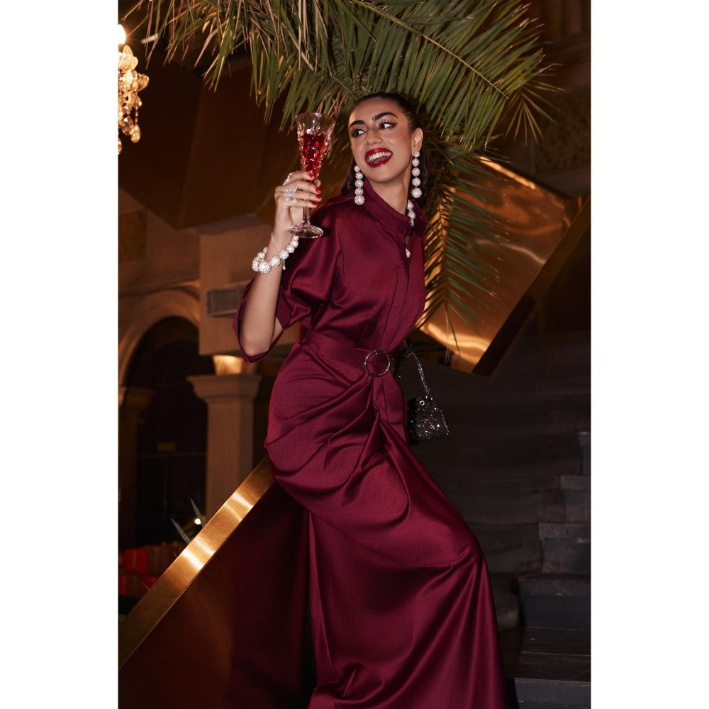 House of Fett Shiraz Waldorf Gown with Belt (Set of 2)