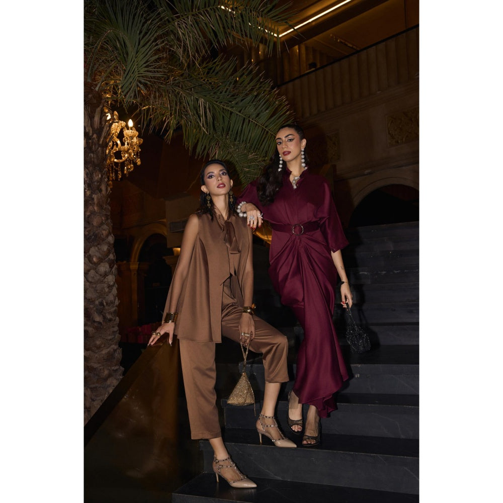 House of Fett Shiraz Waldorf Gown with Belt (Set of 2)